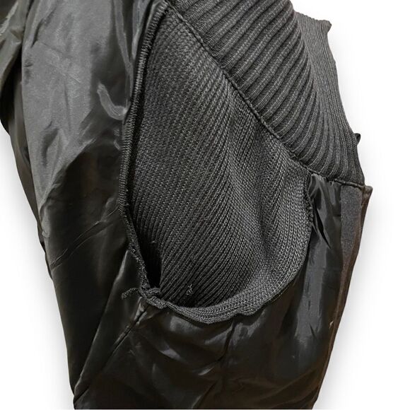 Yipon Yichu Yiponyichu A-Line Button Front Knit Collar Sleeves Swing Coat - Picture 12 of 16